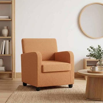 vidaXL Fauteuil Beige Imitatie lamswol, Verzenden, Nieuw