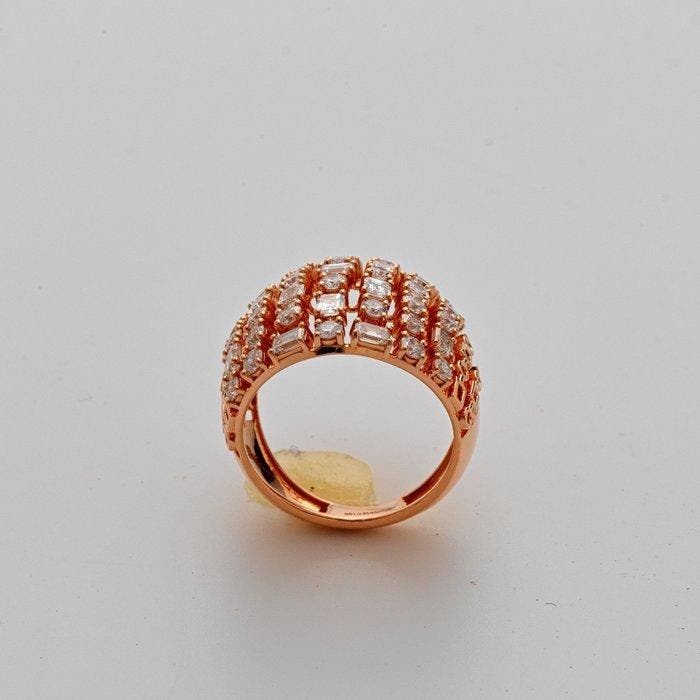 Bague - 14 carats Or rose - 2.82ct. tw. Diamant (Cultivé en, Bijoux, Sacs & Beauté, Bagues