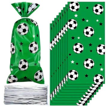 Fako Bijoux - Uitdeelzakjes Voetbal Groen - 12.5x27.5cm - 50, Verzenden, Nieuw