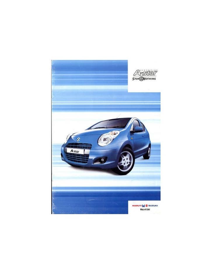 2014 MARUTI SUZUKI A-STAR BROCHURE ENGELS, Boeken, Auto's | Folders en Tijdschriften, Ophalen of Verzenden