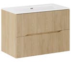 Badkamermeubel Nova 80 cm – Eiken – Hangend Badmeubel, Huis en Inrichting, Badkamer | Badkamermeubels, Verzenden, Nieuw