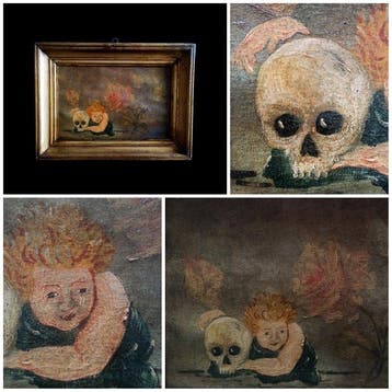 Panneau - Bois - Memento mori - XIX