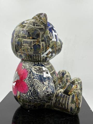 Naor - sculptuur, Teddy pop art - 35 cm - Hars - 2025