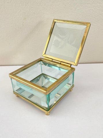 Boîte à bijoux - Verre, Antiquités & Art, Curiosités & Brocante