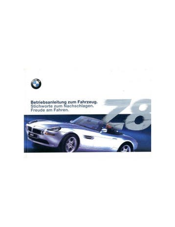 2000 BMW Z8 INSTRUCTIEBOEKJE DUITS