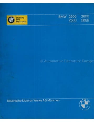 1973 BMW 2500 | 2800 (AUTOMATIC) ONDERDELENHANDBOEK