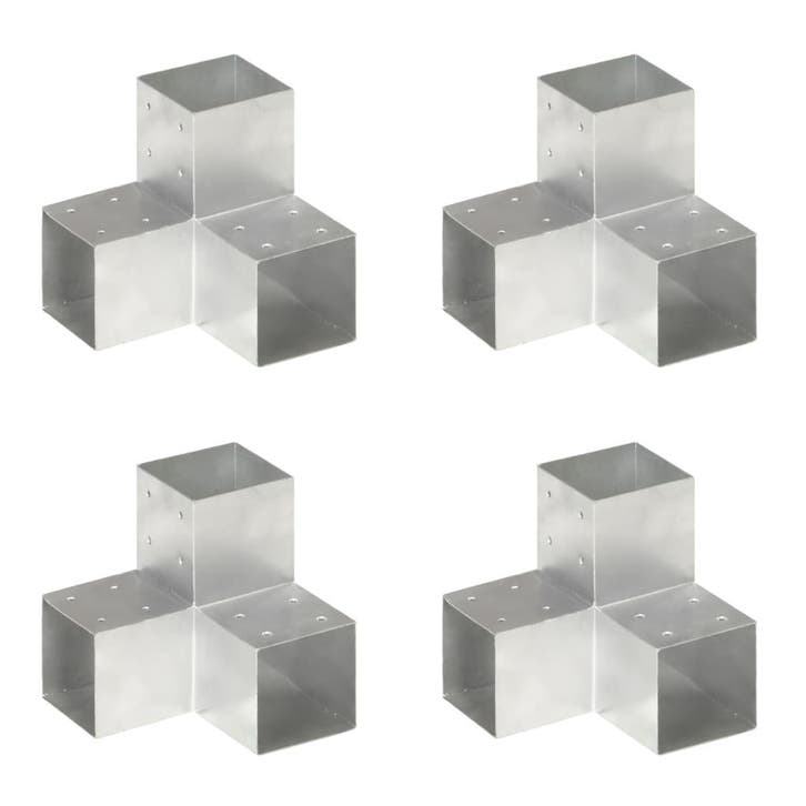 vidaXL Paalverbindingen 4 st Y-vorm 101x101 mm, Tuin en Terras, Palen, Balken en Planken, Nieuw, Verzenden