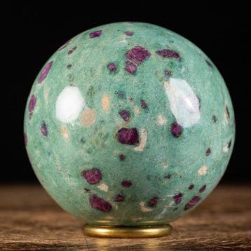 Ruby Fuchsite Sphere - Sphère de collectionneur de haute