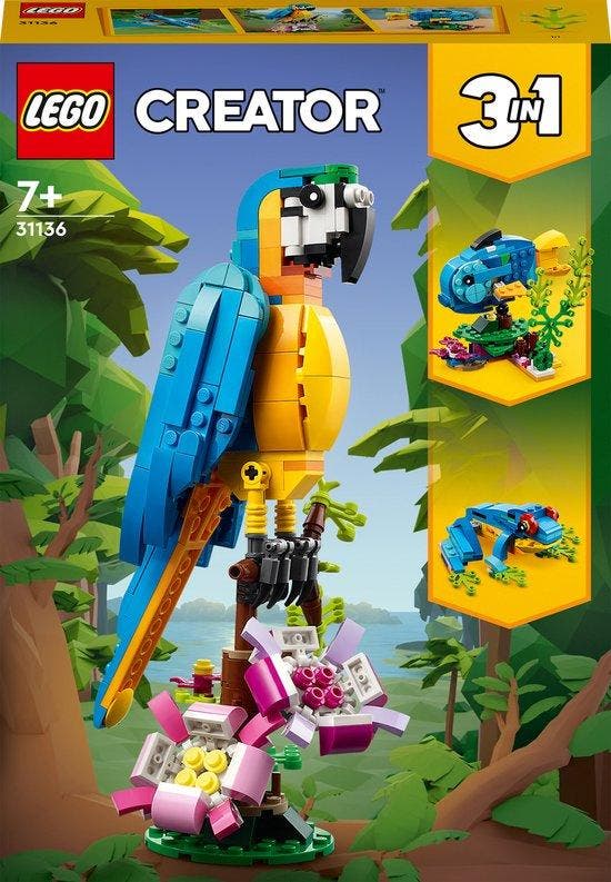 LEGO Creator 3in1 Exotische Papegaai - Kikker - Vis Diere..., Kinderen en Baby's, Speelgoed | Duplo en Lego, Nieuw, Verzenden