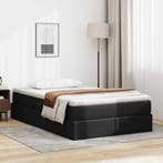 vidaXL Opslag bed met matras met matras Zwart 120 x 190 cm, Verzenden