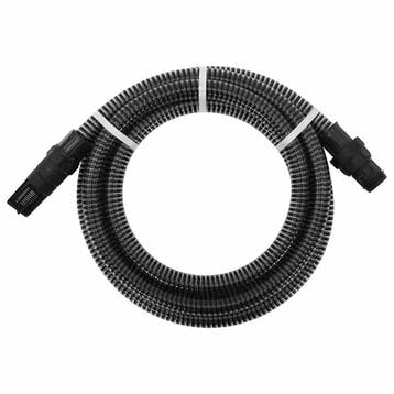 vidaXL Zuigslang met PVC koppelingen 1,1 10 m PVC zwart, Verzenden