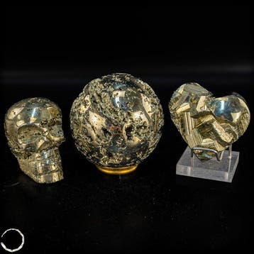 Natuurlijk pyriettrio – Gouden glans in drie vormen- 2175.39