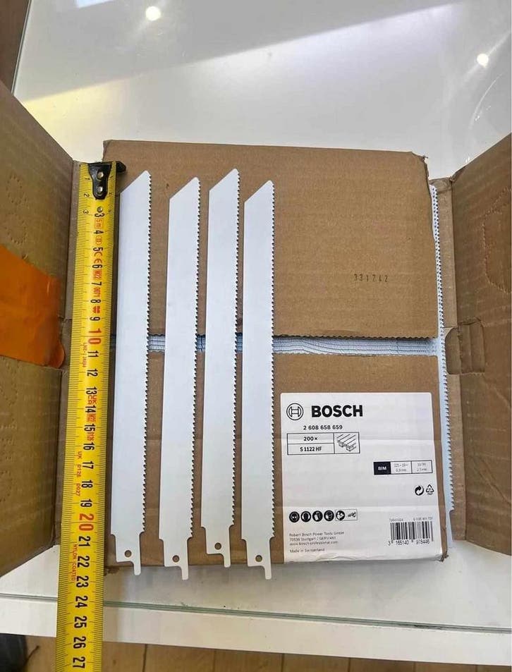 Te koop: Bosch S1122 reciprozaagbladen – Per 200 verpakt!, Bricolage & Construction, Outillage | Scies mécaniques, Enlèvement