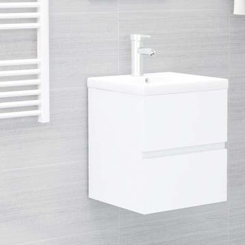 vidaXL Wastafelkast 41x38,5x45 cm bewerkt hout wit, Verzenden, Nieuw