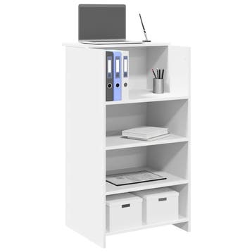 vidaXL Receptiebalie wit 55x50x103,5 cm bewerkt hout, Verzenden, Nieuw
