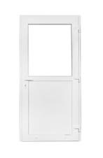 PVC Deur 1/2 glas Basic Plus b98xh200 cm wit R, 80 tot 100 cm, Nieuw, Ophalen of Verzenden, Buitendeur