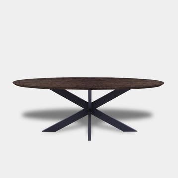 Tafel Ovaal Eikenhout  Matrix XL  220x110, Nieuw