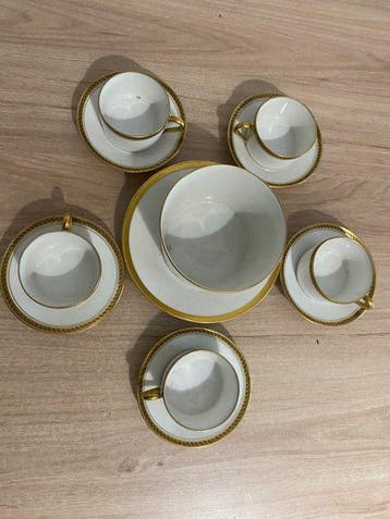 Limoges - F. Legrand & Cie - Service à café (12) -, Antiquités & Art
