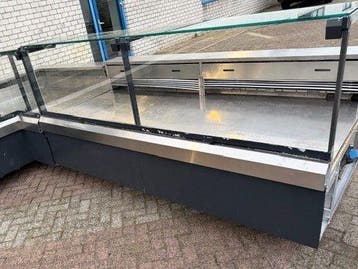 Koeltoonbank met plaatkoeling – B250 x D125 x H127 cm –, Nieuw