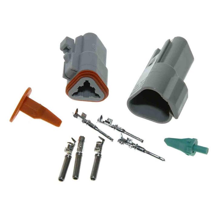 Deutsch-DT 3-pins connector, Complete set 3-pins (stekker +, Autos : Pièces & Accessoires, Électronique & Câbles, Enlèvement ou Envoi