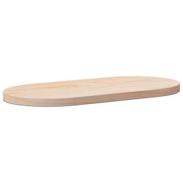 vidaXL Tafelblad 90x45x2,5 cm massief grenenhout ovaal, Huis en Inrichting, Verzenden, Nieuw