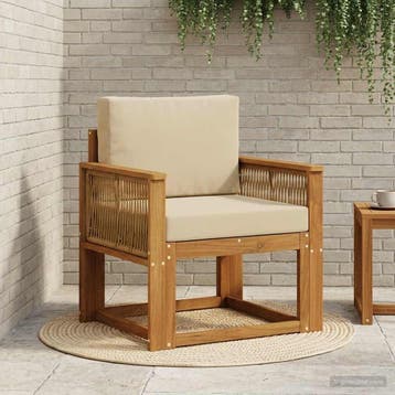 vidaXL Buiten Midden Sofa Massief Acacia Hout Naturel, Verzenden, Nieuw