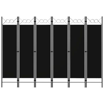 vidaXL Kamerscherm met 6 panelen 240x180 cm zwart, Huis en Inrichting, Verzenden, Nieuw