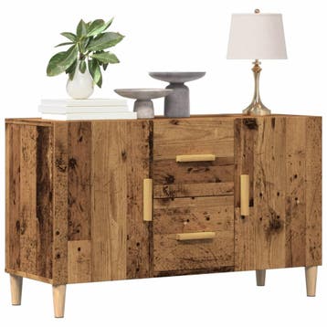 vidaXL Dressoir 100x36x60 cm bewerkt hout oud houtkleurig, Verzenden, Nieuw