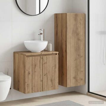 vidaXL Badkamermeubel Set 2 st Artisanaal eiken 33 x 34,5 x, Maison & Meubles, Tables | Coiffeuses, Verzenden