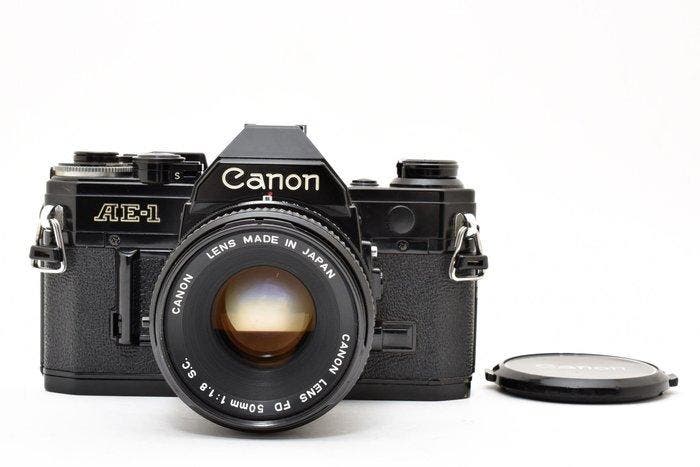 Canon AE-1 + FD 1.8/50mm S.C. Single lens reflex camera, Audio, Tv en Foto, Fotocamera's Analoog