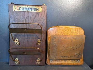 Tijdschriftenhouder (2) - Hout - Twee lectuurhouders