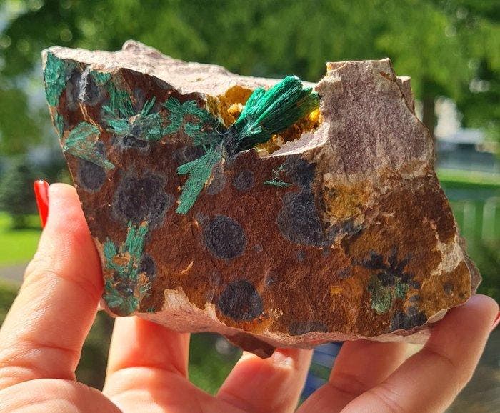 Malachite Collection de cristaux- 589 g, Collections, Minéraux & Fossiles