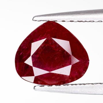 1 pcs Rood Robijn - 1.49 ct - Asian Institute of Gemological