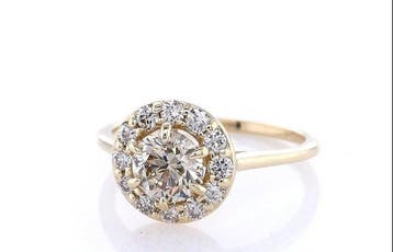 Zonder minimumprijs - Ring - 14 karaat Geel goud - 1.02ct., Nieuw