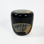 Plum and Bamboo FanPattern Makie - Natsume - Hout