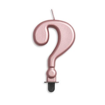 Kaars ? Jaar Rose Goud Metallic 8cm, Verzenden, Nieuw