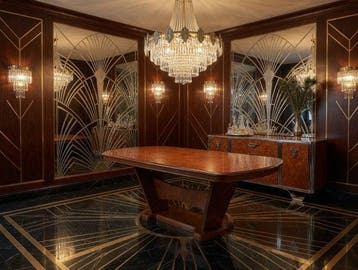 Eettafel - Wortelnotenhout - Art Deco