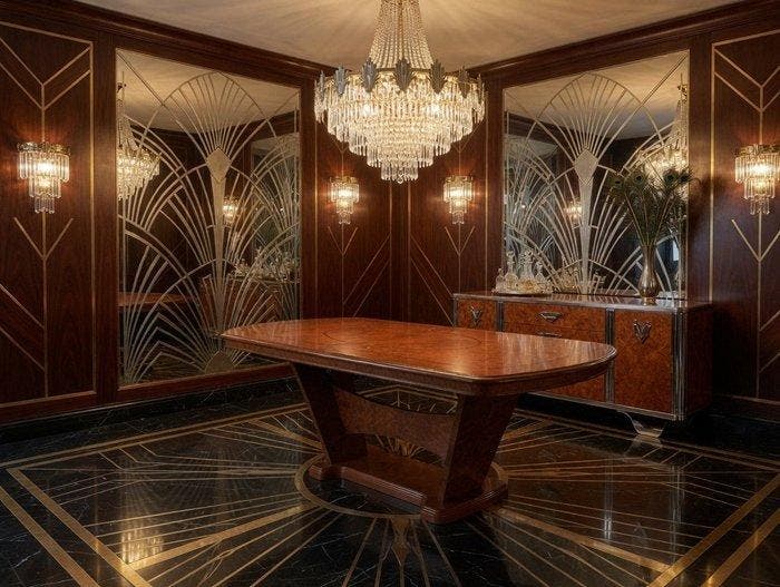 Eettafel - Wortelnotenhout - Art Deco, Antiquités & Art, Art | Objets design