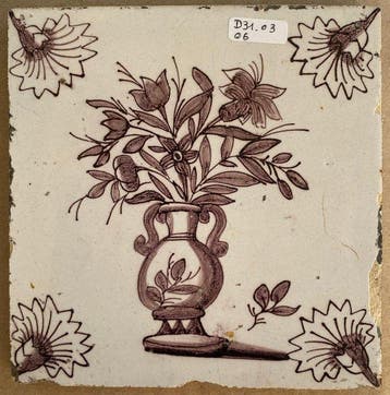Tegel (4) - Bloempot - 1750-1800