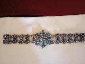 Riem met emailleversiering - Zilver - Rusland - late 19e, Antiek en Kunst