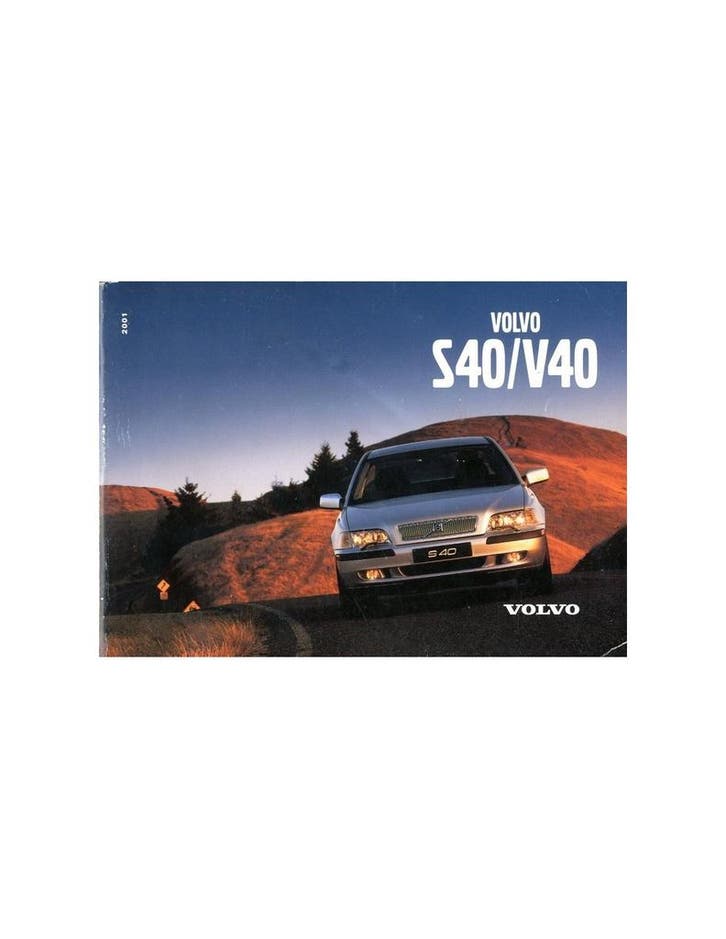 2001 VOLVO S40 | V40 INSTRUCTIEBOEKJE NEDERLANDS, Autos : Divers, Modes d'emploi & Notices d'utilisation, Enlèvement ou Envoi