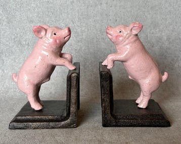 Serre-livres - Fonte - Porcs
