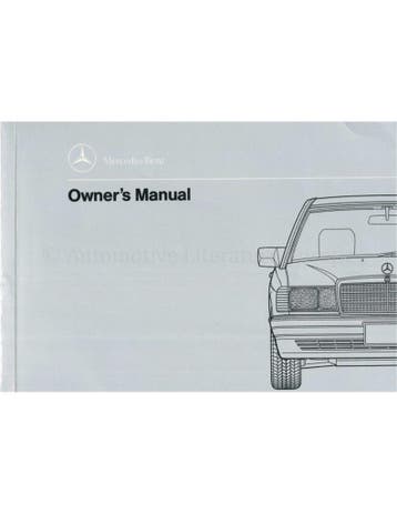 1990 MERCEDES BENZ 190 E INSTRUCTIEBOEKJE ENGELS (USA)