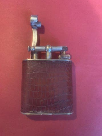 Dunhill - Giant lizard skin - Tafelaansteker - Staal, Leder, Nieuw