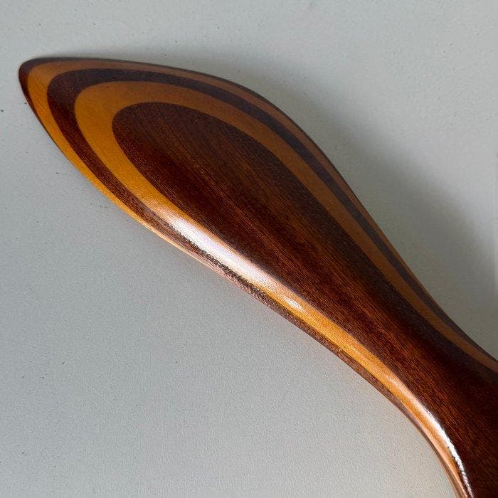 Barometer - Hout, Glas, Messing - Grote barometer in de vorm, Antiquités & Art, Antiquités | Assiettes décoratives & Carrelages