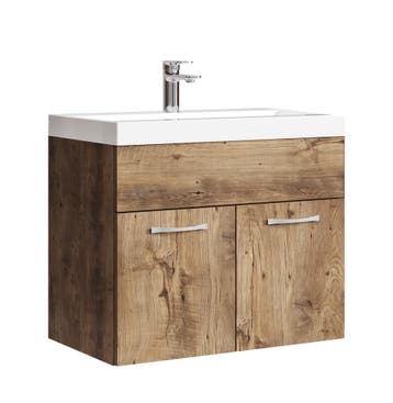 Badkamermeubel Montreal Set 01 60 x 35 cm Bruin Eiken, Verzenden