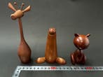 - Beeldje - //animal Wood Toys (10) - Kersenhout,, Antiek en Kunst