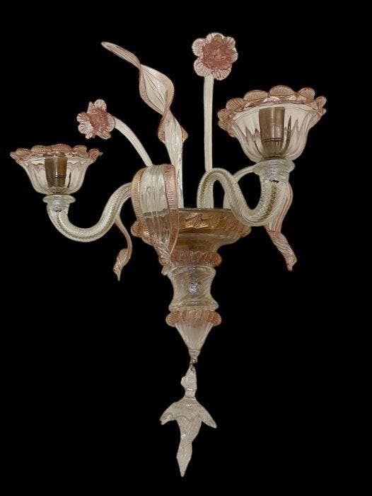 Wandkandelaar - elegant in Murano-glas, Antiek en Kunst, Antiek | Verlichting
