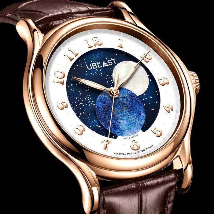 Ublast - Orbital Plane - Automatic Moon Phase -, Handtassen en Accessoires, Horloges | Heren
