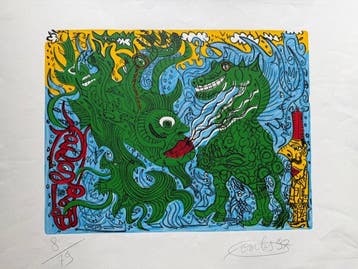 Robert Combas (1957) - Dragons Marins, Antiek en Kunst